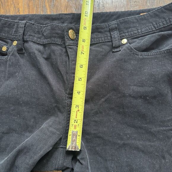 Tory Burch Corduroy Pants Size 32 Black Ivy Super Skinny Winter Fall - Picture 6 of 9